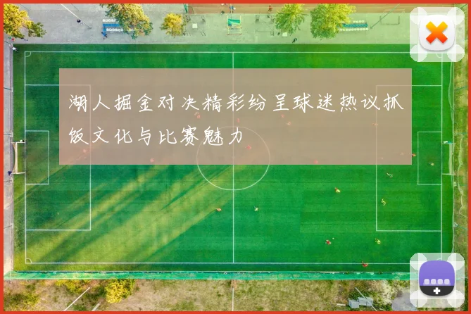 湖人掘金对决精彩纷呈球迷热议抓饭文化与比赛魅力